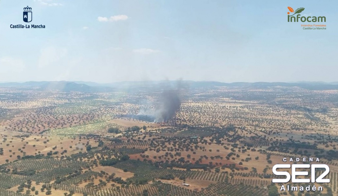 Extinguido esta tarde un incendio en Saceruela