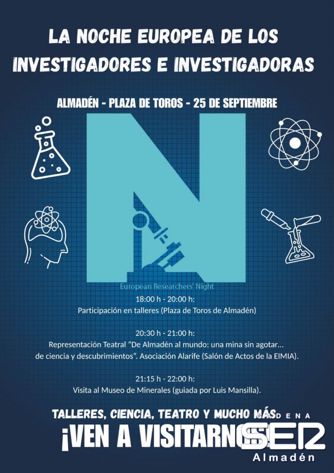 Este viernes llega a Almadén 'La Noche de los Investigadores'
