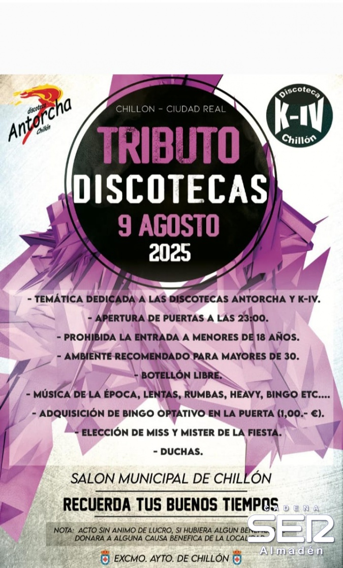 Preparado un Tributo a las discotecas de Chillón 'Antorcha y K-IV'
